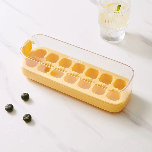 Press-Type Ice Cube Trays for Home Ice Storage and Making,Food-Grade Silicone