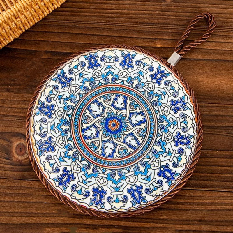 Vintage Enamel Ceramic Heat-Resistant Mat