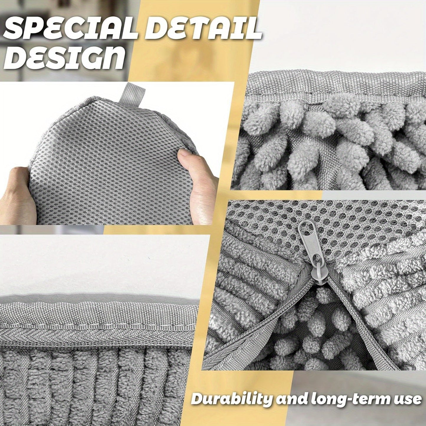 Machine-Washable Chenille Fiber Shoe Laundry Bag – Gentle, Reusable, Eco-Friendly
