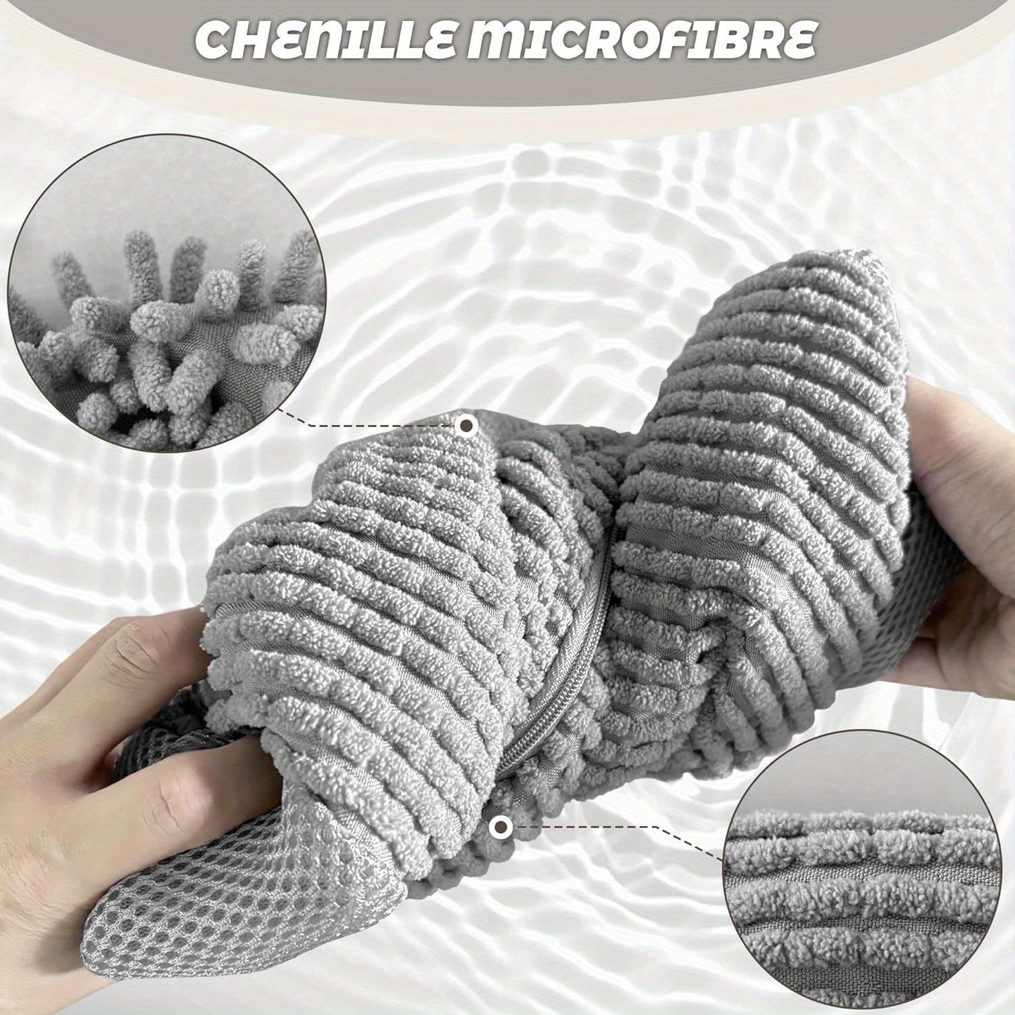 Machine-Washable Chenille Fiber Shoe Laundry Bag – Gentle, Reusable, Eco-Friendly