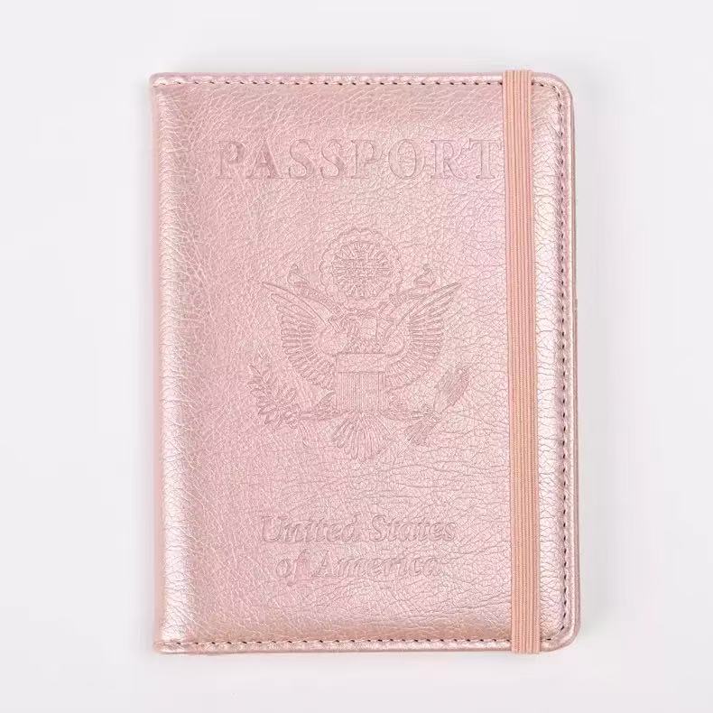 RFID Blocking Passport Holder with Card & Pen Slots – Travel Wallet for Men & Women
