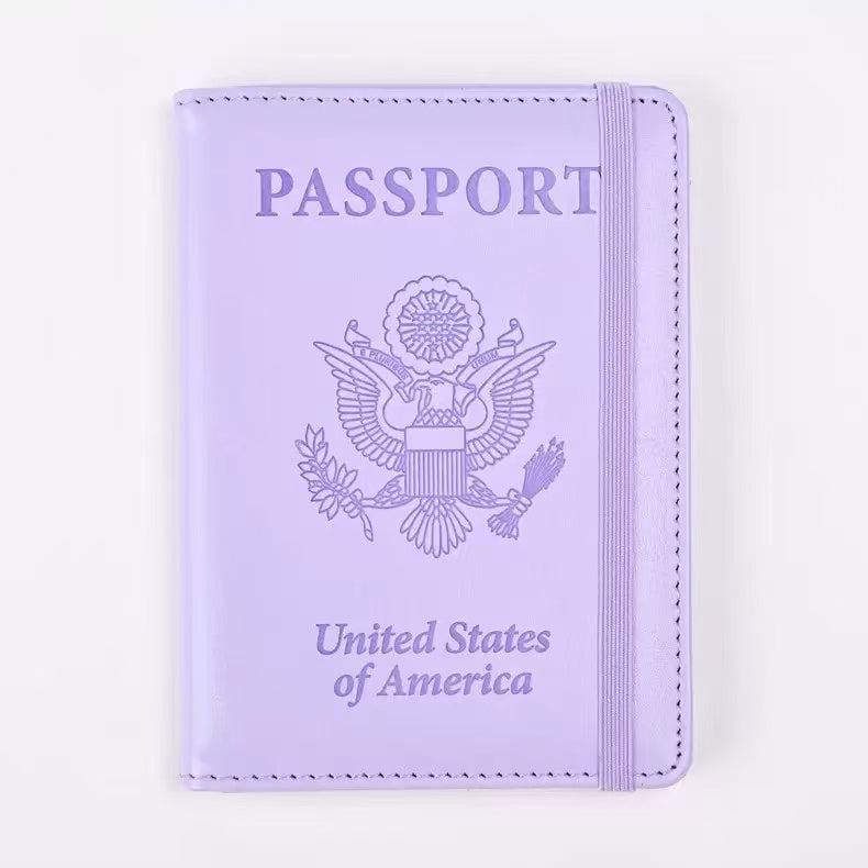 RFID Blocking Passport Holder with Card & Pen Slots – Travel Wallet for Men & Women