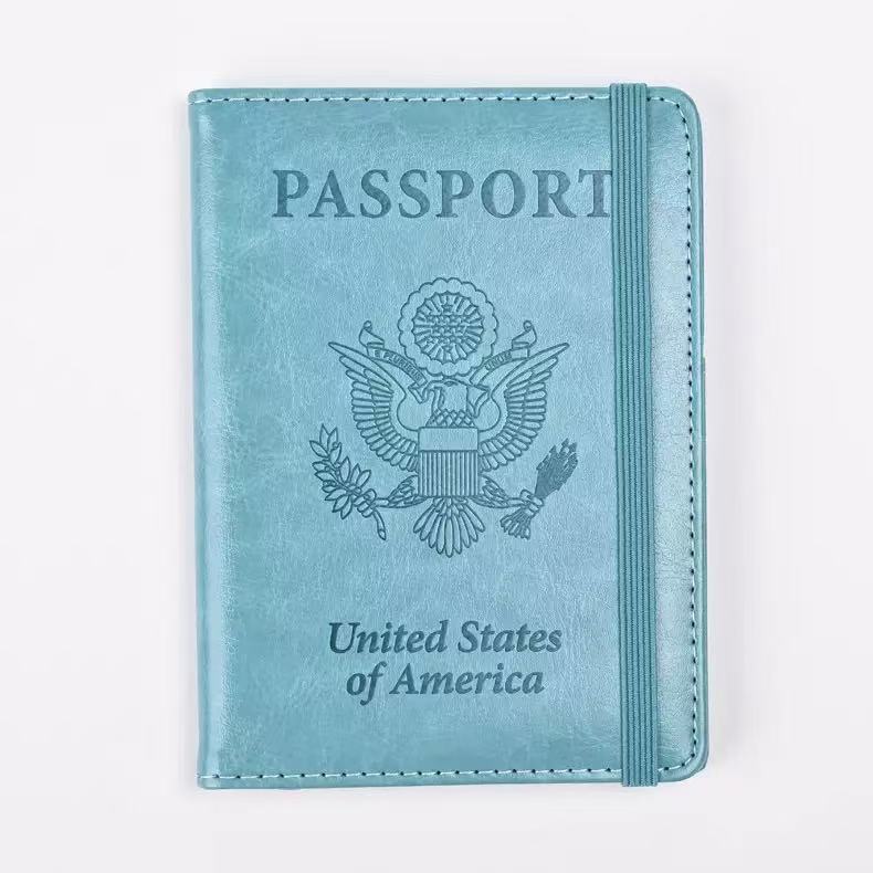 RFID Blocking Passport Holder with Card & Pen Slots – Travel Wallet for Men & Women