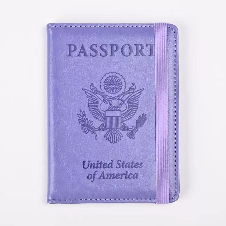 RFID Blocking Passport Holder with Card & Pen Slots – Travel Wallet for Men & Women