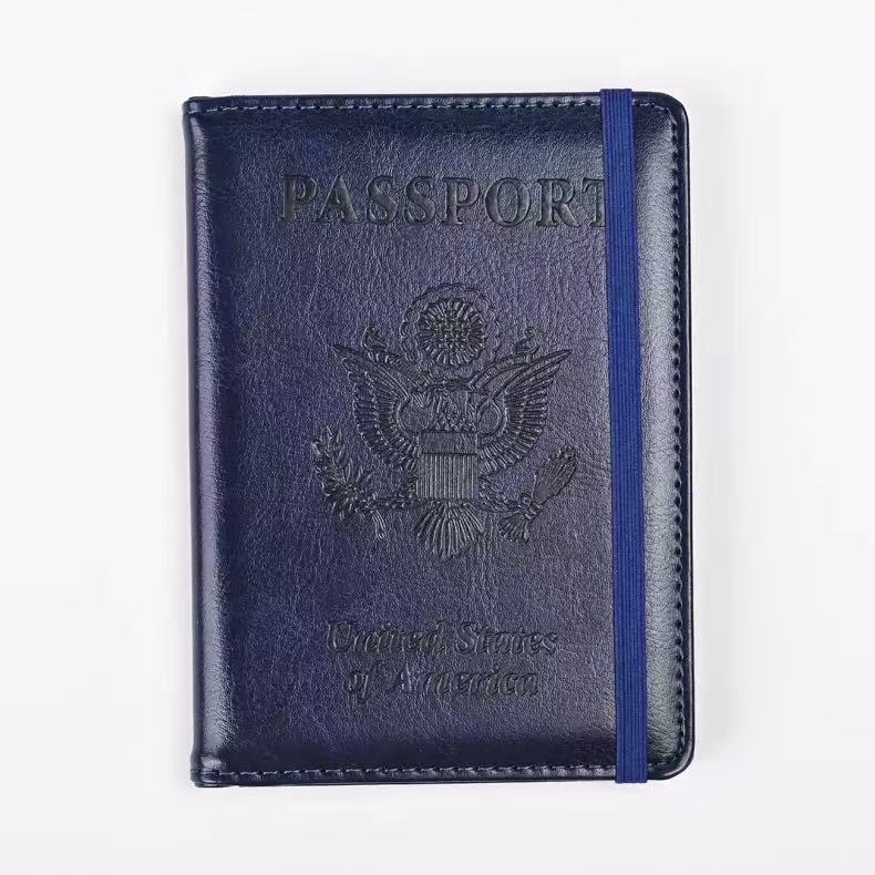 RFID Blocking Passport Holder with Card & Pen Slots – Travel Wallet for Men & Women
