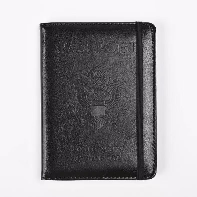 RFID Blocking Passport Holder with Card & Pen Slots – Travel Wallet for Men & Women