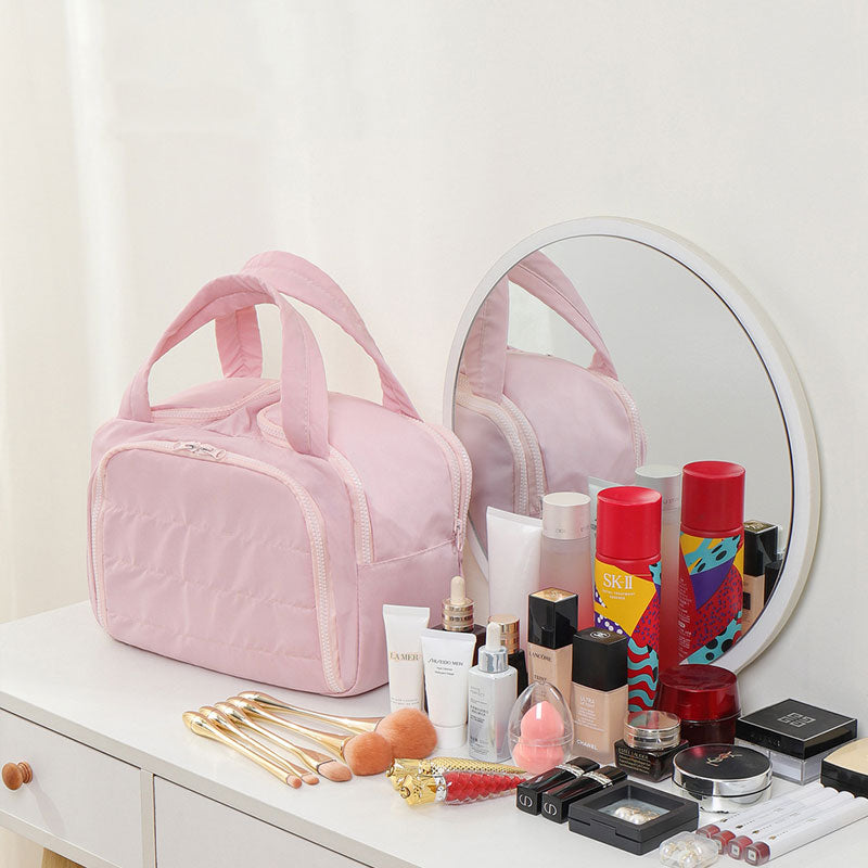 Travel Makeup Bag – Dustproof & Water-Resistant with Multiple Compartments