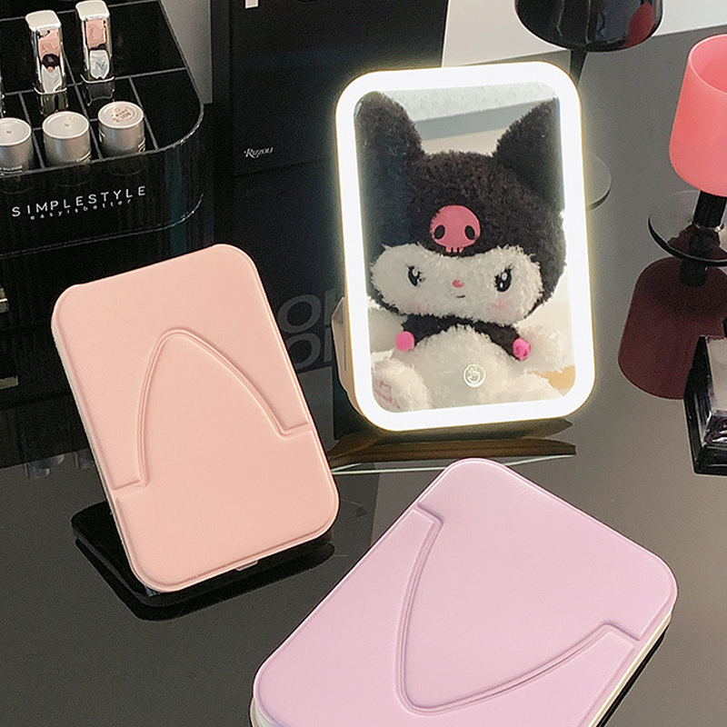 Portable Makeup Mirror – Foldable with LED Light