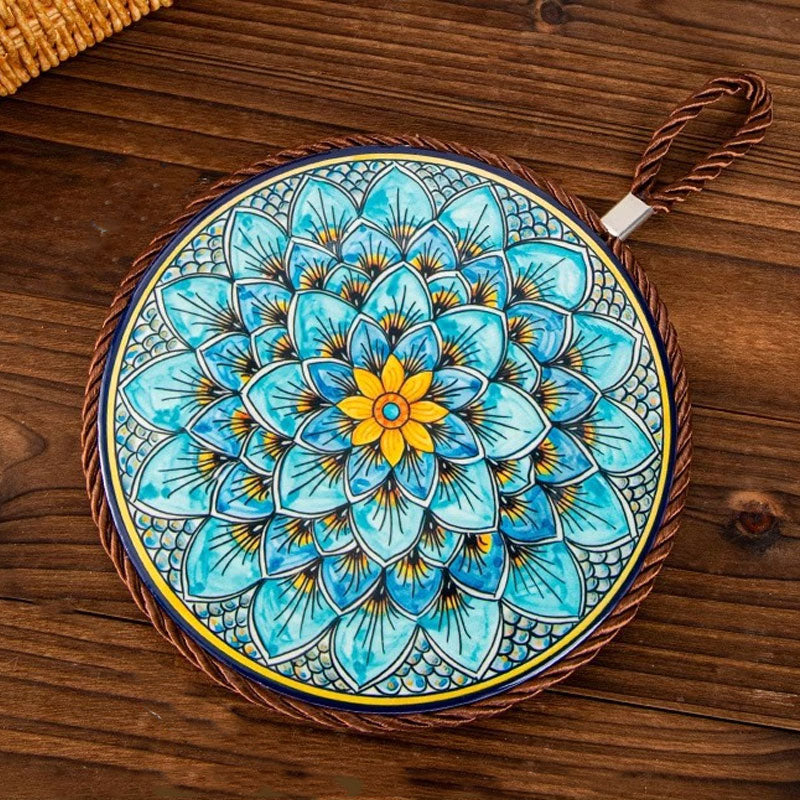 Vintage Enamel Ceramic Heat-Resistant Mat