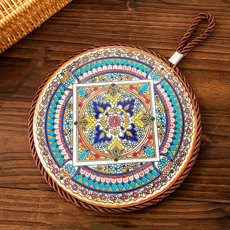 Vintage Enamel Ceramic Heat-Resistant Mat