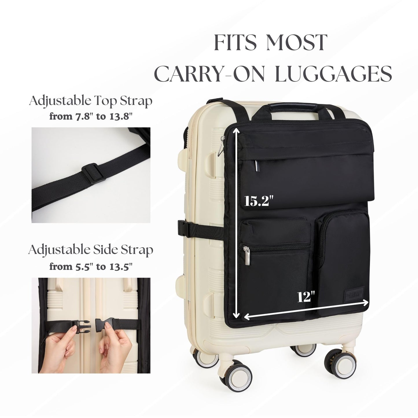 Luggage Handle Hanging Bag for Suitcases– Travel & Business Luggage Organizer