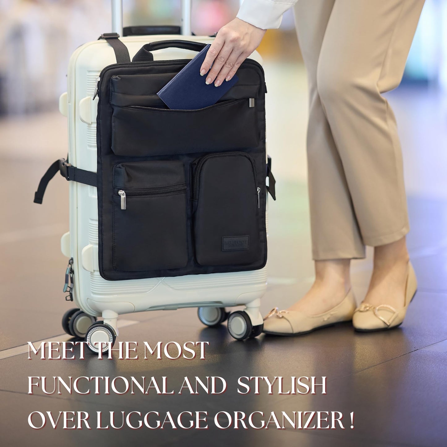 Luggage Handle Hanging Bag for Suitcases– Travel & Business Luggage Organizer