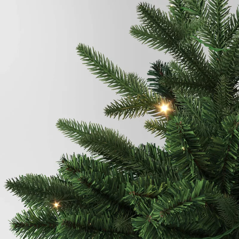 Pre-lit LED Battery Operated Mixed Pine Mini Christmas Artificial Pot Filler Warm White Lights
