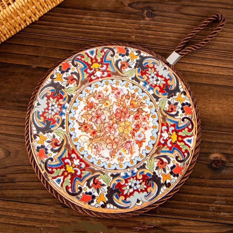 Vintage Enamel Ceramic Heat-Resistant Mat