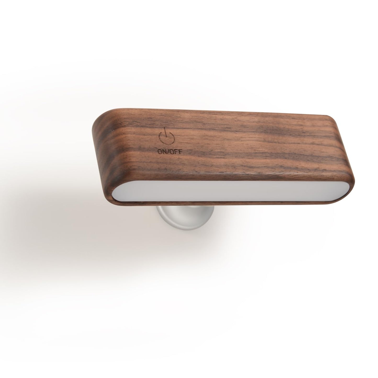 Versatile Walnut/Elm Magnetic Rechargeable Desk Lamp with 360° Rotation