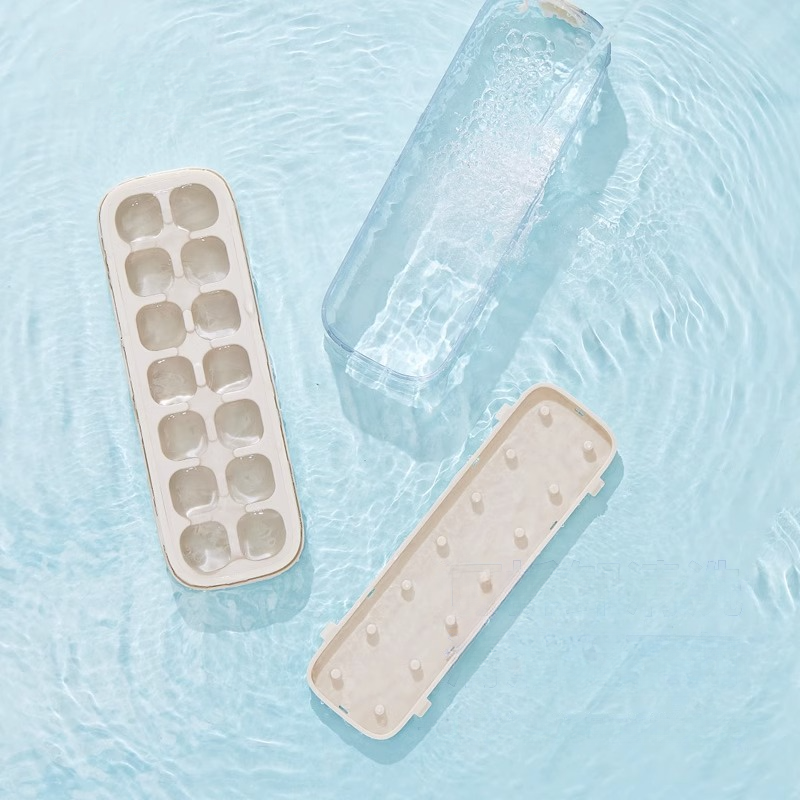 Press-Type Ice Cube Trays for Home Ice Storage and Making,Food-Grade Silicone