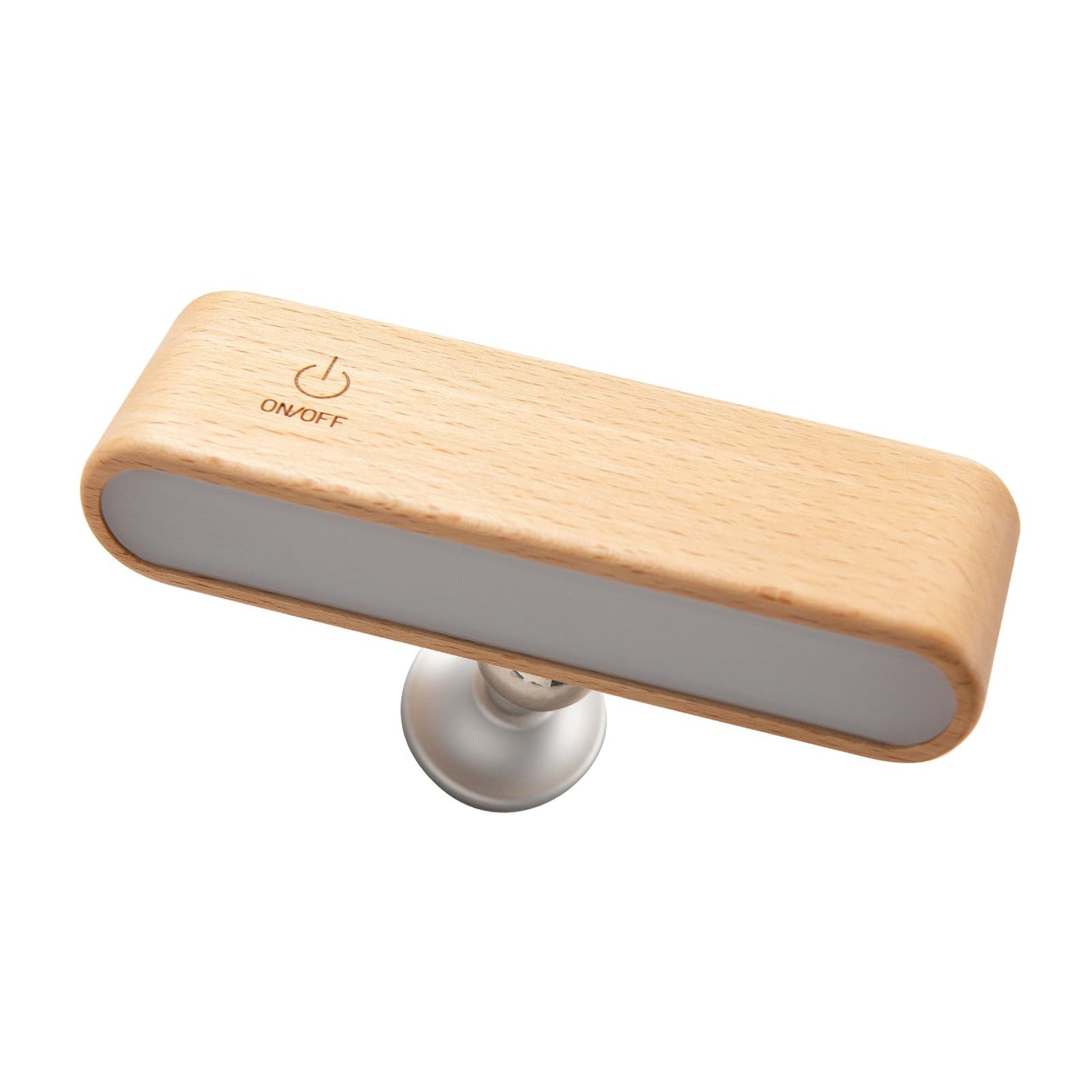Versatile Walnut/Elm Magnetic Rechargeable Desk Lamp with 360° Rotation