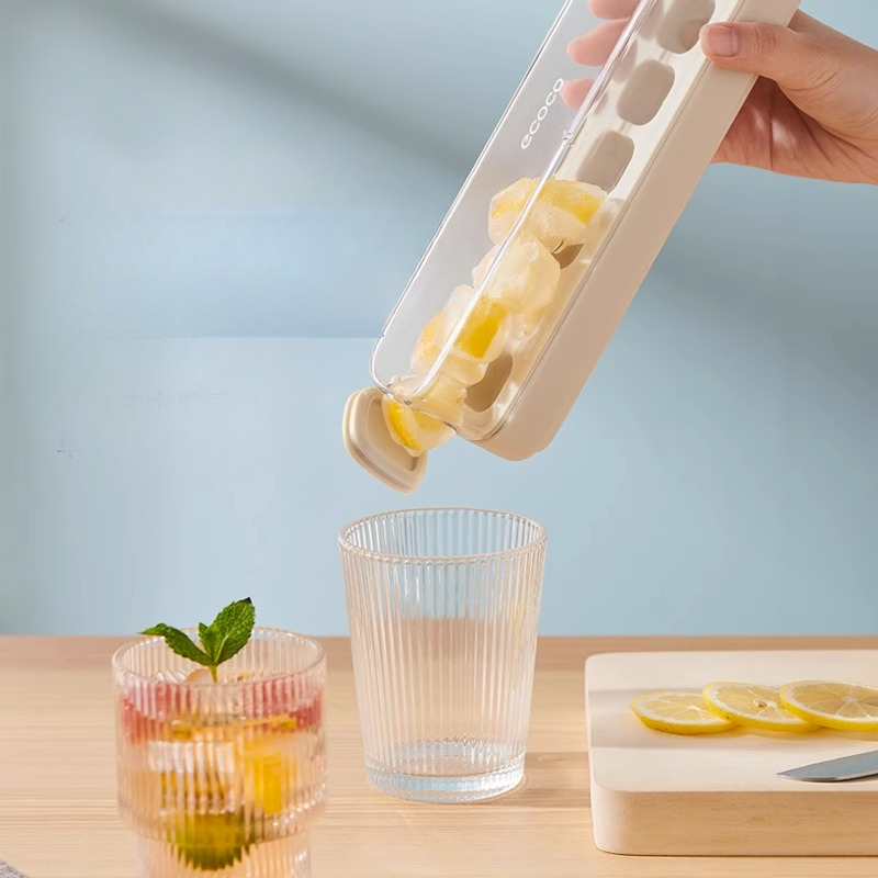 Press-Type Ice Cube Trays for Home Ice Storage and Making,Food-Grade Silicone