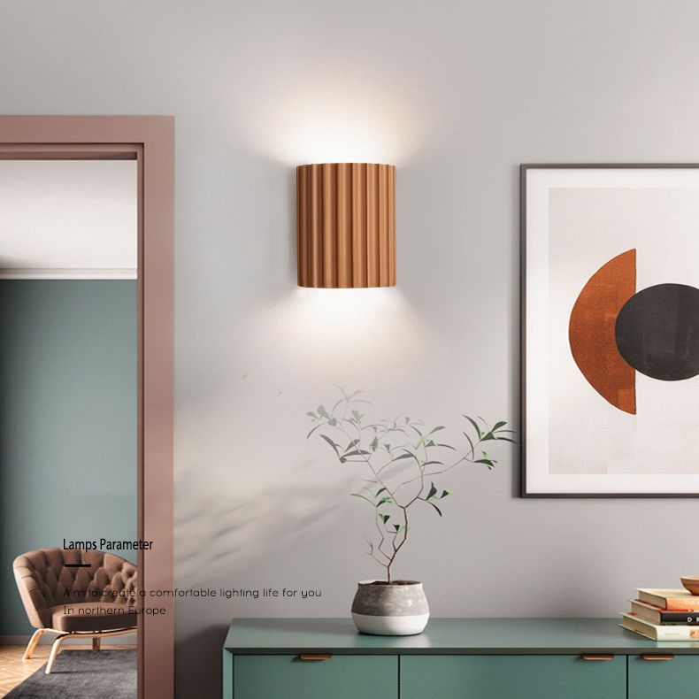 Cylinder Wall Mounted Lamps Postmodern Resin Wall Mounted Lights for Living Room