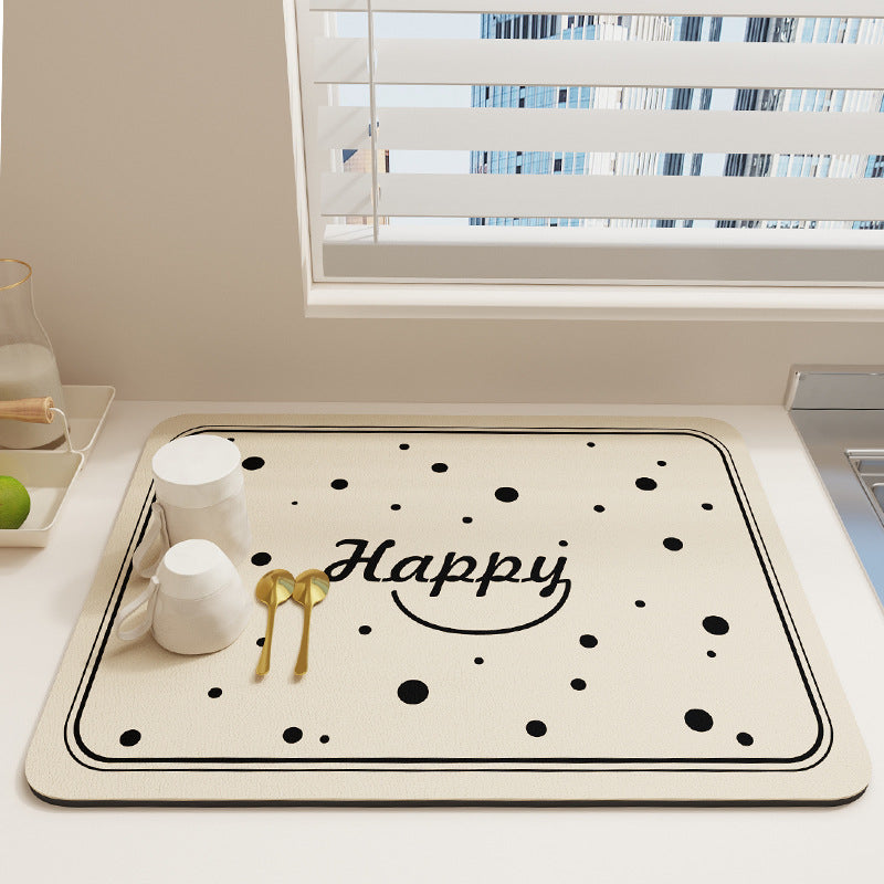 Silica Mud Kitchen Drain Mat for Efficient Water Absorption and Quick Drying