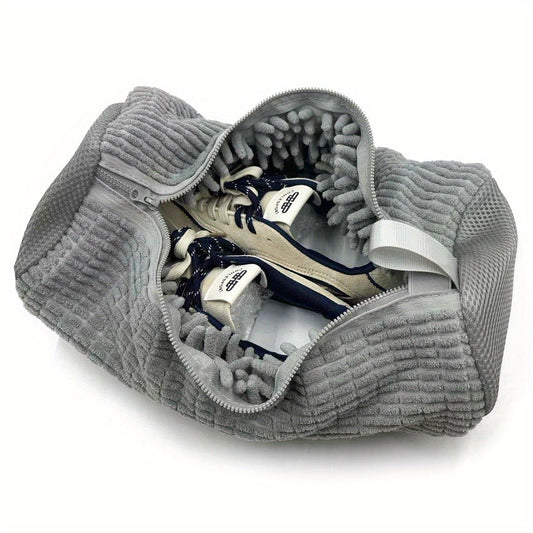 Machine-Washable Chenille Fiber Shoe Laundry Bag – Gentle, Reusable, Eco-Friendly
