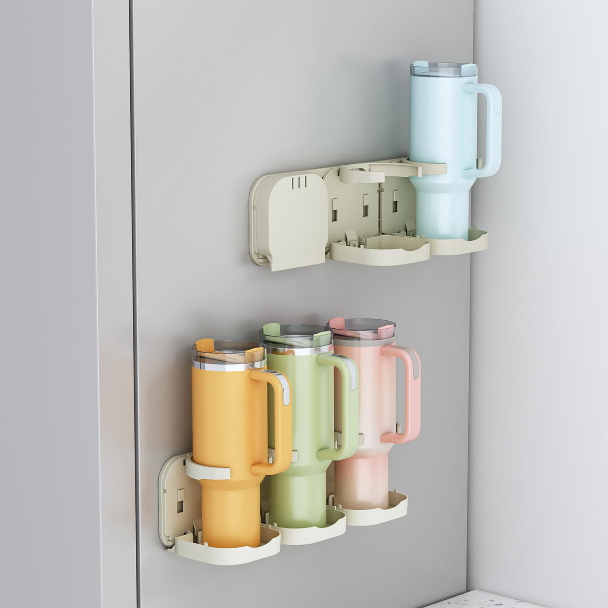 Magnetic Water Bottle Holder for Fridge – Foldable Tumbler Organizer