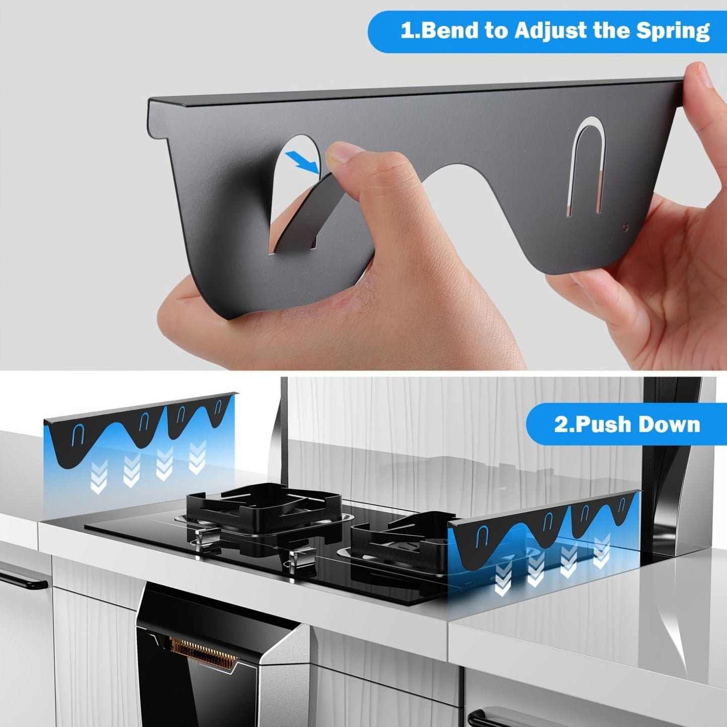 Stainless Steel Stove Gap Cover (2-piece Set)