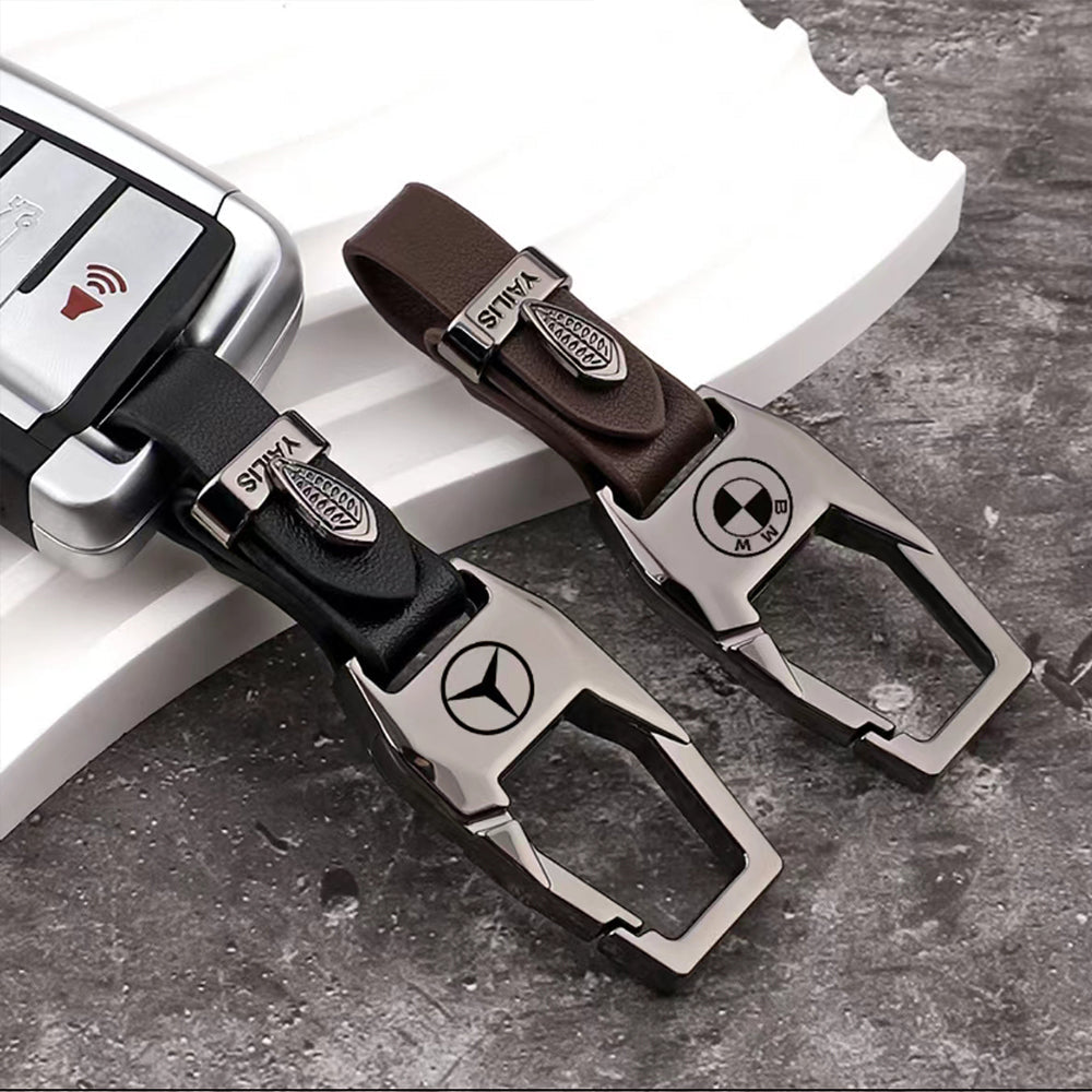 Premium Car Keychain Pendant – Zinc Alloy & Leather Key Ring
