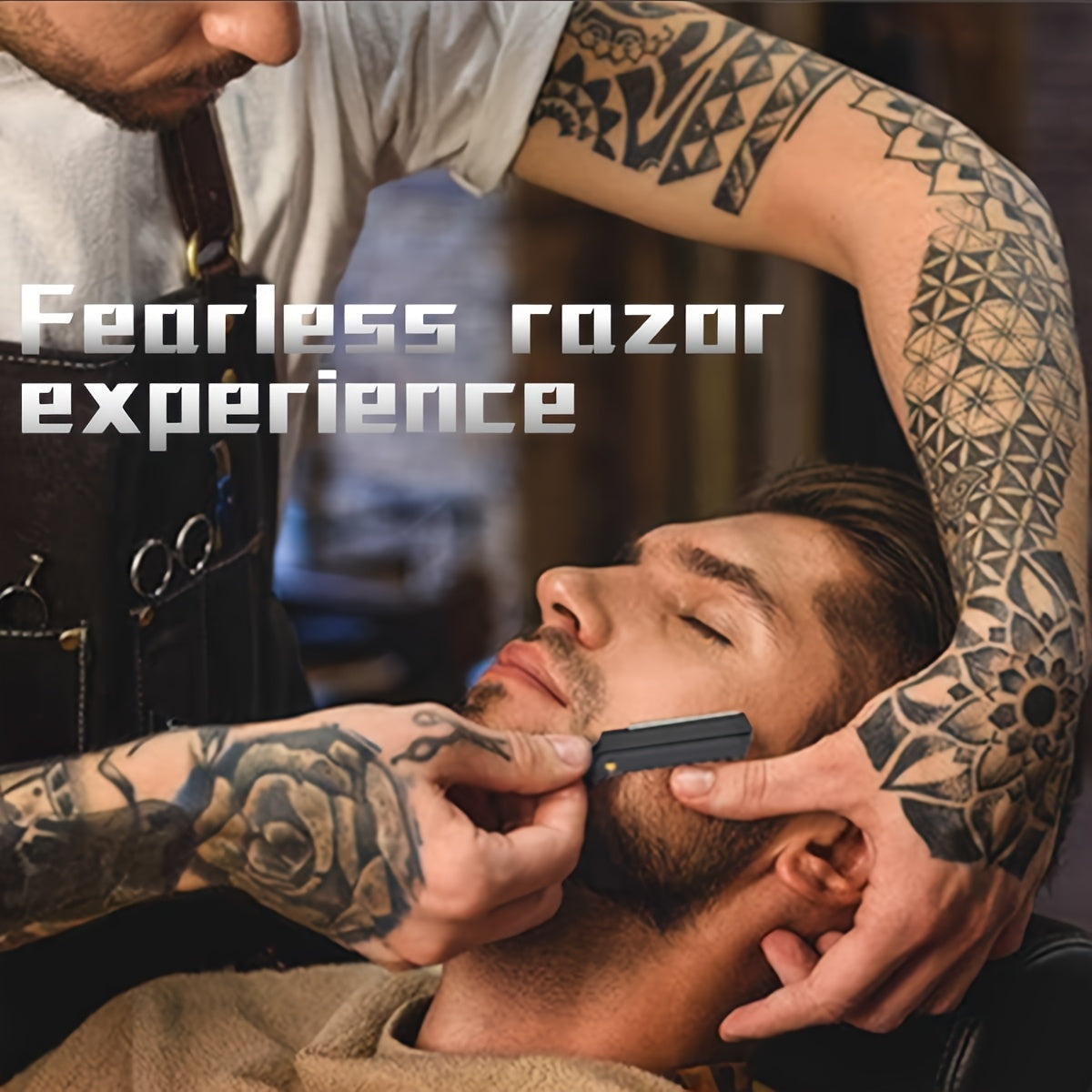 Classic Vintage Look for Barber Razor Manual Shaving, Haircutting, Beard Shaping, and Eyebrow Trimming