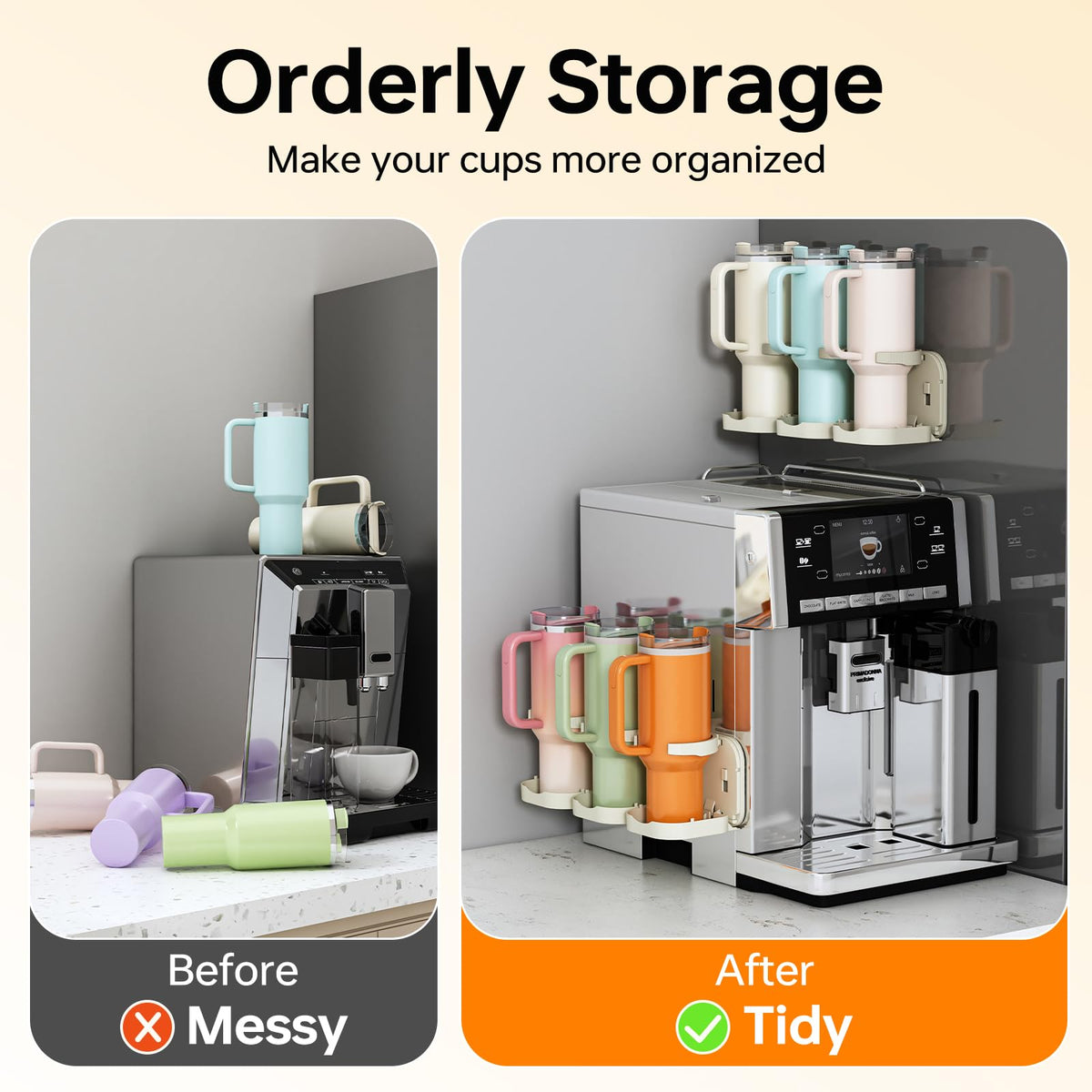 Magnetic Water Bottle Holder for Fridge – Foldable Tumbler Organizer