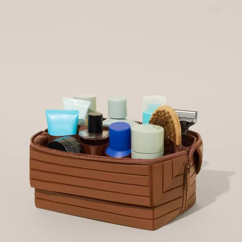 Maximal Space, Minimalist Style:Structured Travel Cosmetic Bag
