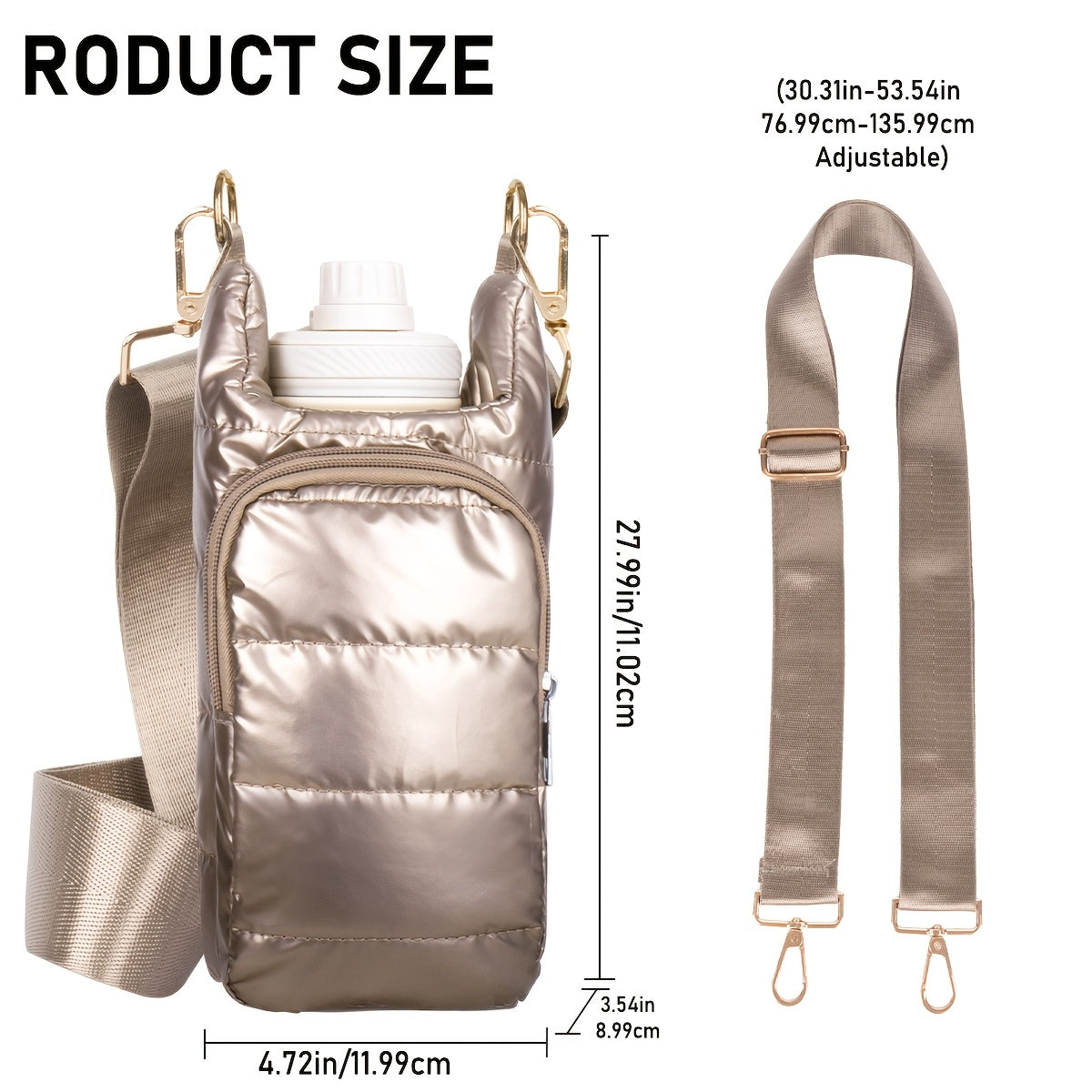 Stylish Insulated Water Bottle Crossbody Bag