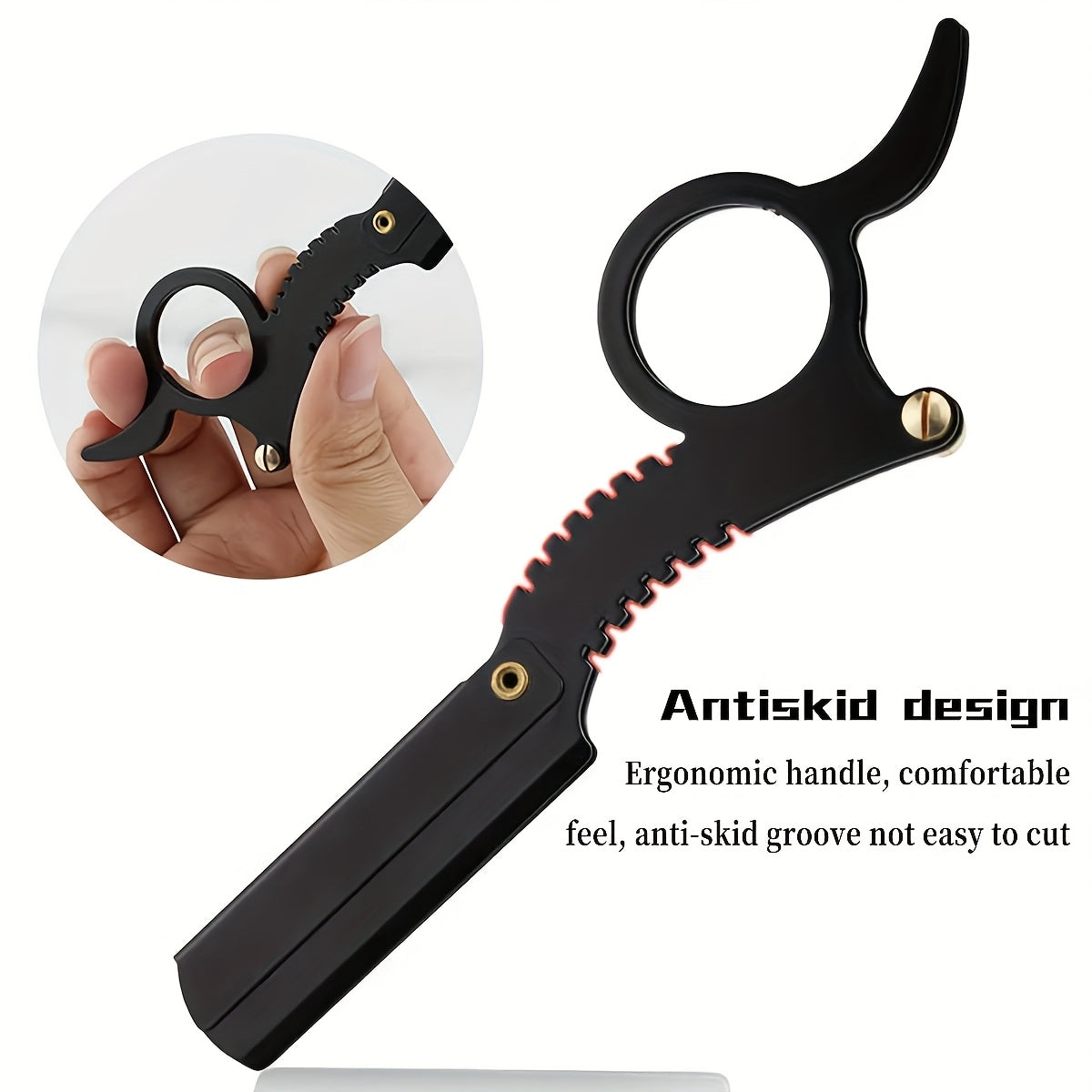 Classic Vintage Look for Barber Razor Manual Shaving, Haircutting, Beard Shaping, and Eyebrow Trimming