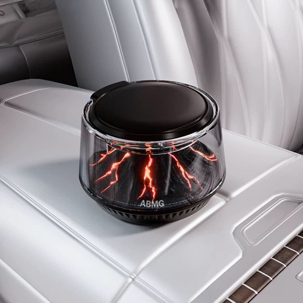 Volcano & Glacier Car Air Freshener – Solar-Powered Fragrance Diffuser