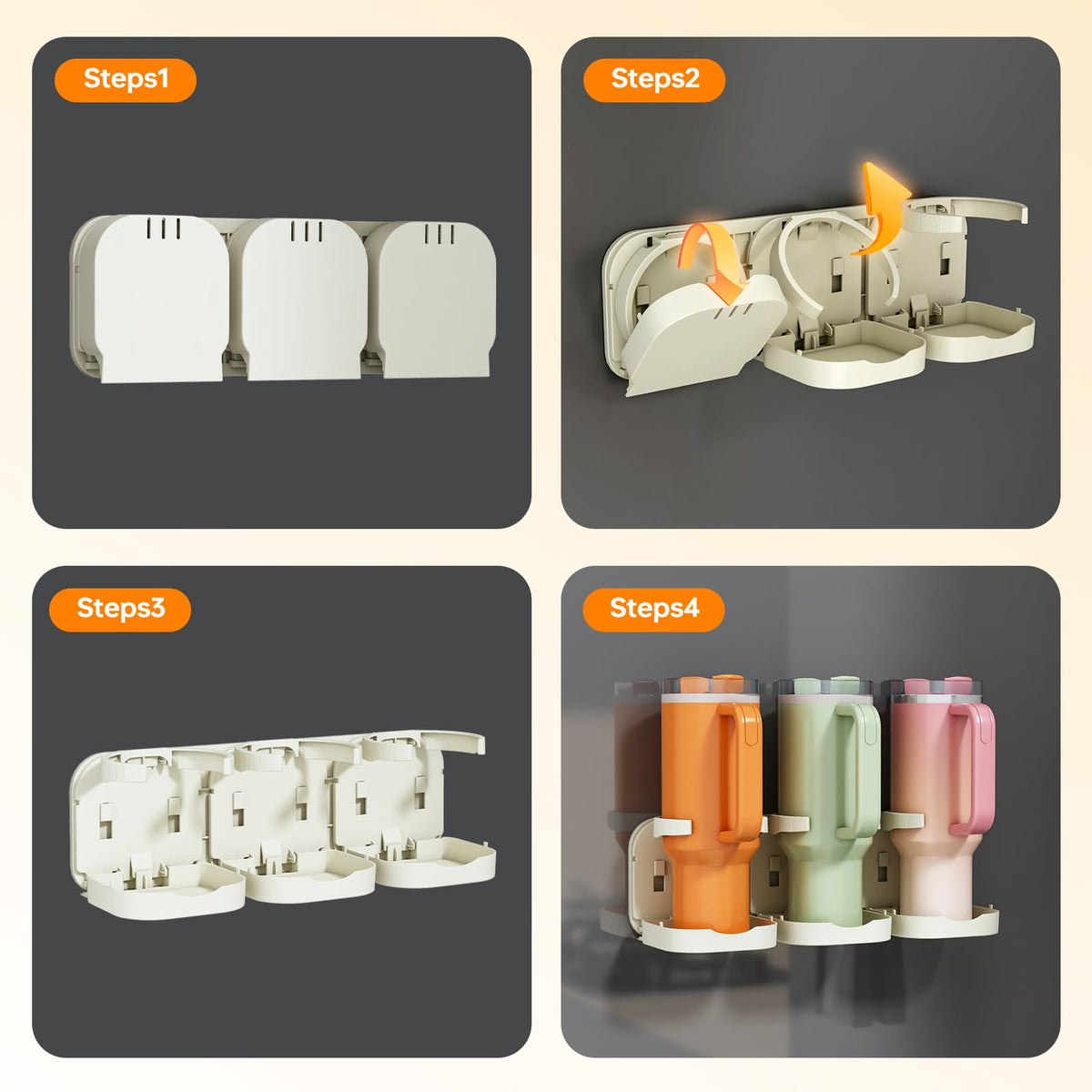 Magnetic Water Bottle Holder for Fridge – Foldable Tumbler Organizer
