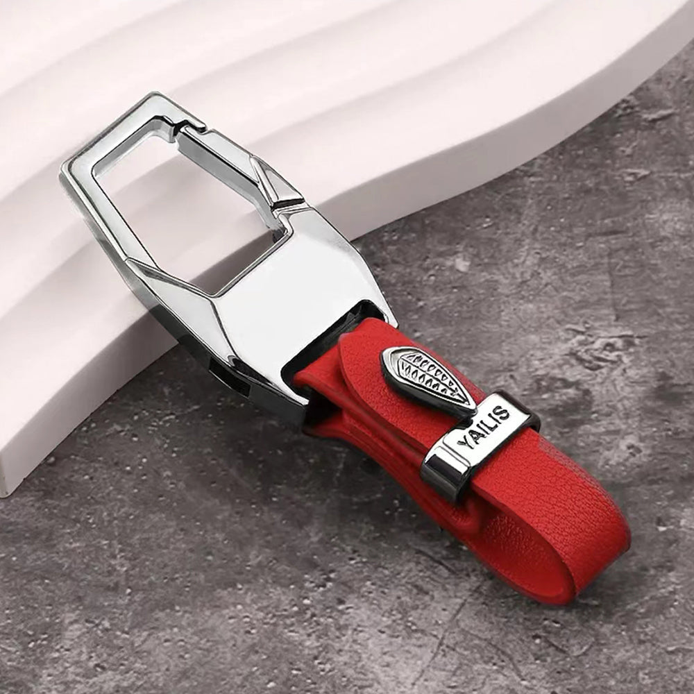 Premium Car Keychain Pendant – Zinc Alloy & Leather Key Ring