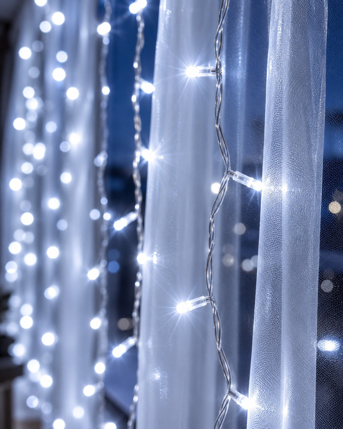 Cascade Fairy Curtain Lights – Decorative LED String Lights for Cozy Home Decor
