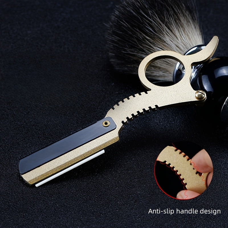 Classic Vintage Look for Barber Razor Manual Shaving, Haircutting, Beard Shaping, and Eyebrow Trimming