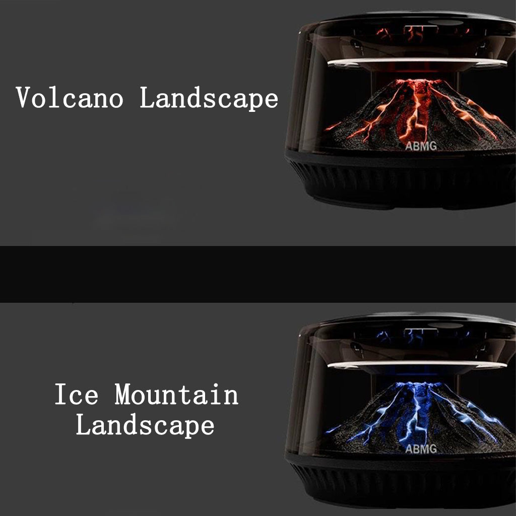 Volcano & Glacier Car Air Freshener – Solar-Powered Fragrance Diffuser