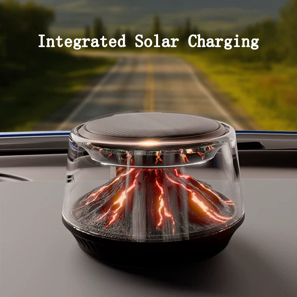 Volcano & Glacier Car Air Freshener – Solar-Powered Fragrance Diffuser