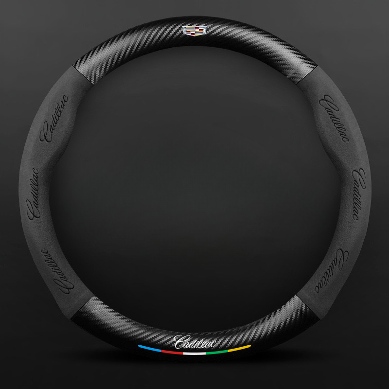 TrackVibe | Carbon Suede Steering Wheel Cover – Anti-Slip & Wear-Resistant