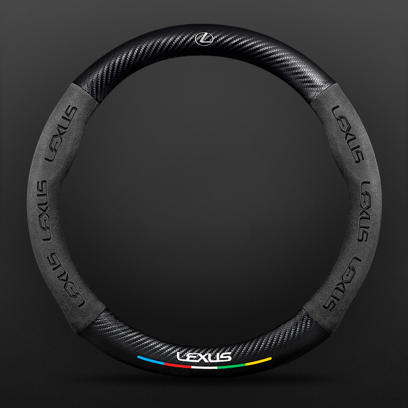 TrackVibe | Carbon Suede Steering Wheel Cover – Anti-Slip & Wear-Resistant