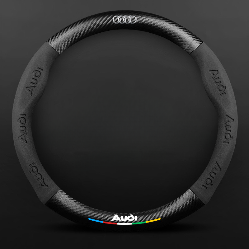 TrackVibe | Carbon Suede Steering Wheel Cover – Anti-Slip & Wear-Resistant