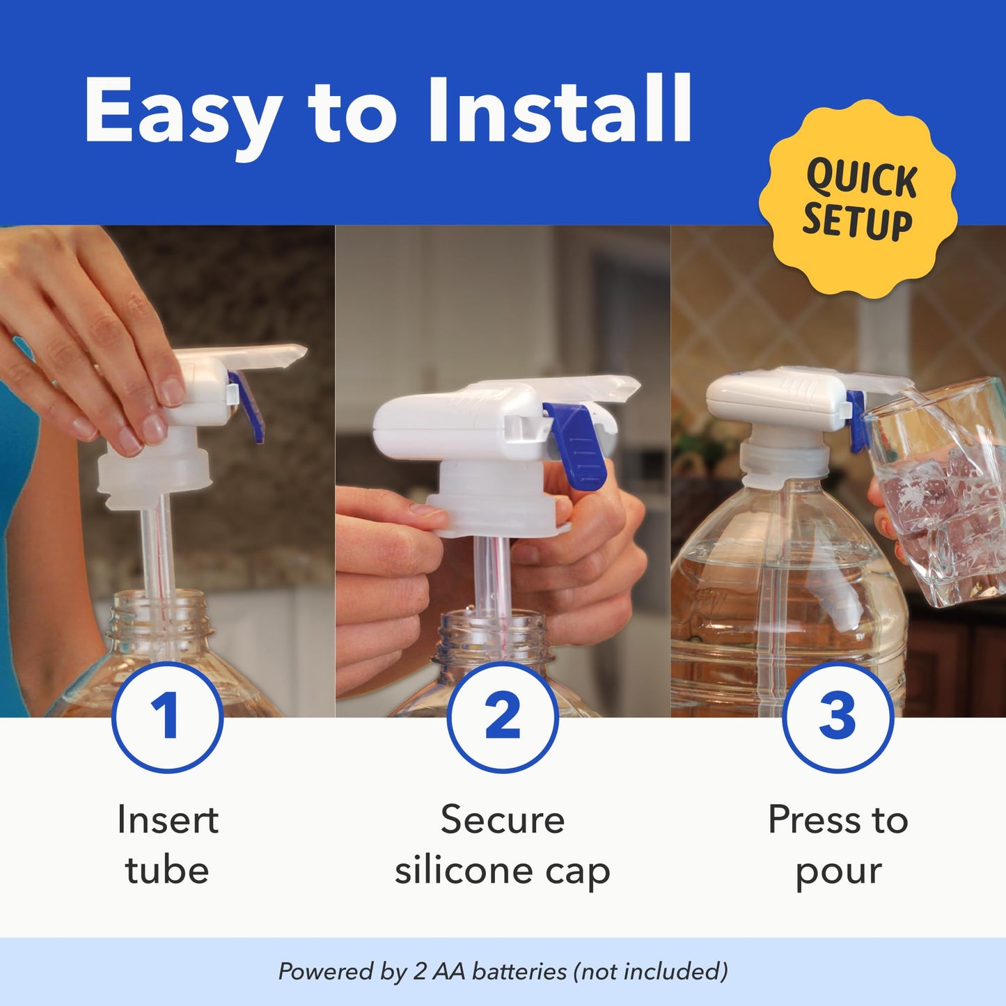 Automatic Drink Dispenser for Fridge– One-Touch No-Spill Beverage Pourer