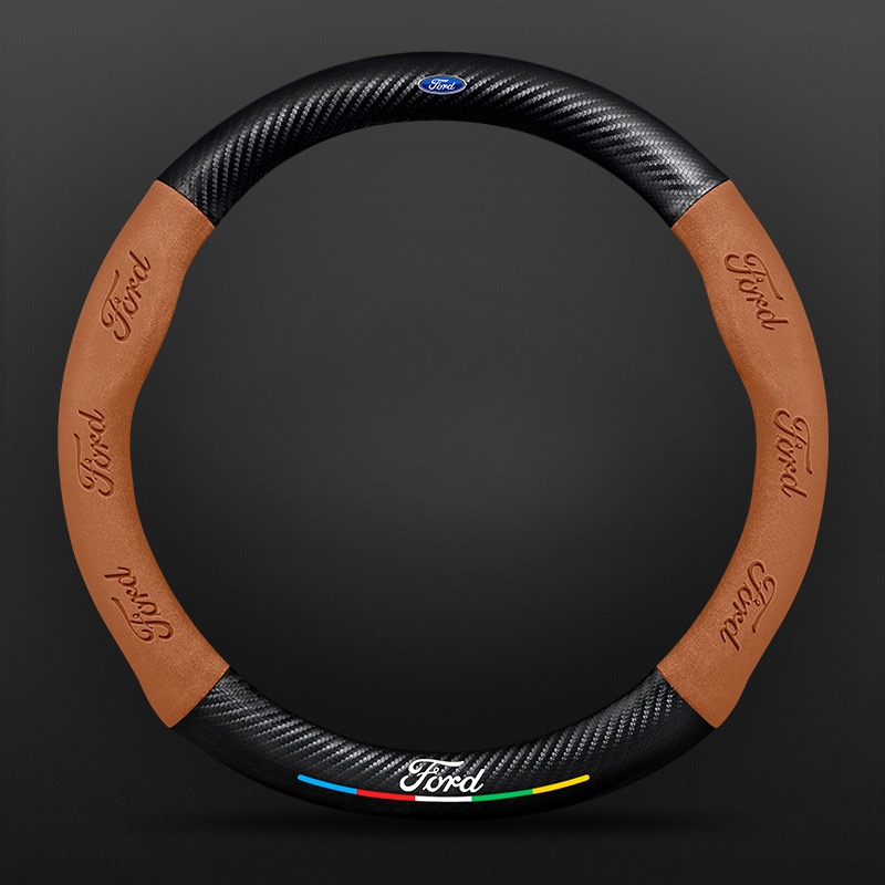 TrackVibe | Carbon Suede Steering Wheel Cover – Anti-Slip & Wear-Resistant