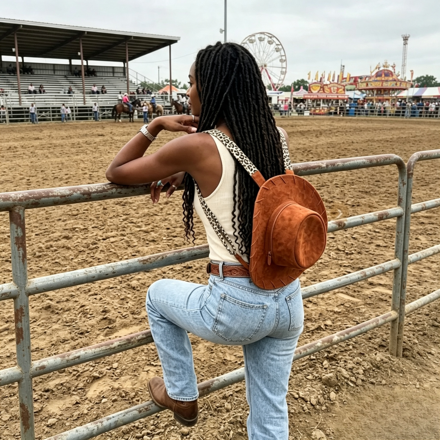 Cowgirl Hat Backpack – Western Style Travel & Everyday Backpack