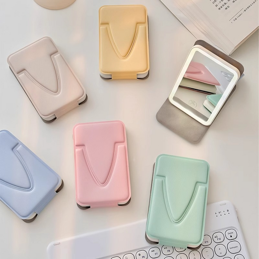 Portable Makeup Mirror – Foldable with LED Light