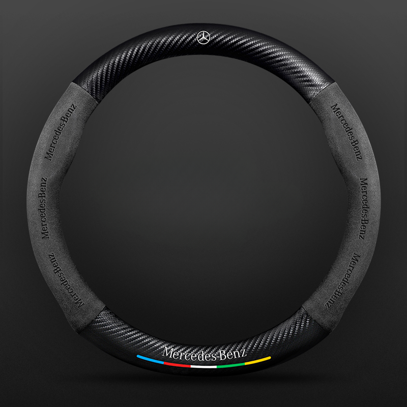 TrackVibe | Carbon Suede Steering Wheel Cover – Anti-Slip & Wear-Resistant