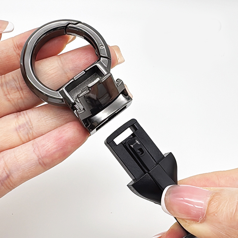 SnapLock™ Tactical Quick-Release Keychain — Screwless Metal Car Key Ring with Heavy-Duty TPU Strap