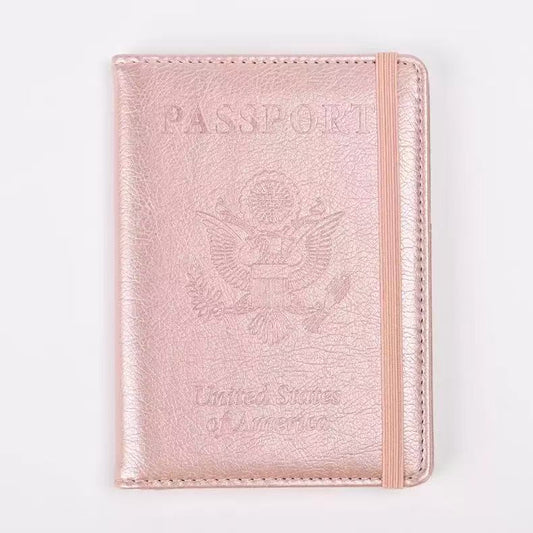 RFID Blocking Passport Holder with Card & Pen Slots – Travel Wallet for Men & Women